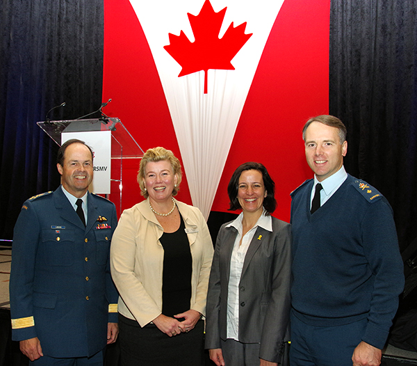 Gen Tom Lawson, Dr. Alice Aiken, Dr. Stéphanie Bélanger, and BGen Al Meinzinger